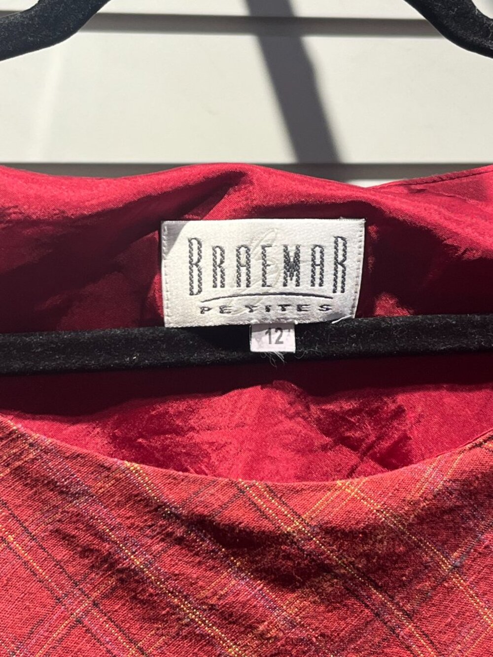Braemar by Jeremy Scott Red Plaid Top & Skirt set - Picture 2 of 9